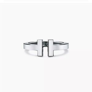 Tiffany T Square Ring in Silver Size 6